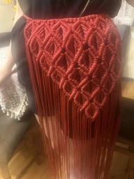 Пряжа Hobby Trend Macrame XL, Пыльная роза №090, полиэфирный шнур макраме 3мм, 250 г/130 м, для вязания сумок, корзин и декора