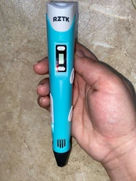 3D-ручка RZTK ArtPen с разноцветным эко-пластиком 250 м + Листы с трафаретами Blue фото от покупателей 2