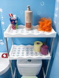 Полиця стелаж підлогова над унітазом Toilet Rack 50.5 х 24.5 х 139.5 см (398 TR)