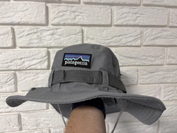 Летняя панама Patagonia унисекс с логотипом Патагония для отдыха и города. Стильная панамка Патагония в спортивном стиле для лета черный