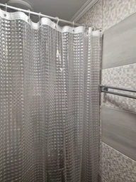 Штора для ванной комнаты прозрачная блестящая с 5D эффектом шторка для душа 180×200 см + кольца (12 шт) для шторки для ванной в подарок фото от покупателей 10