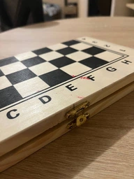 Шахматы 3 в 1 деревянные, шашки и нарды, 28,9x14,4x2,6 см, средние (Шахматные игры в коробке)