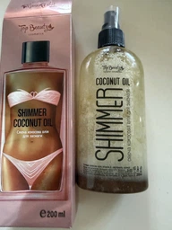 Кокосовое масло Top Beauty для загара с шимером Shimmer Coconut Oil Gold 100 мл фото от покупателей 2