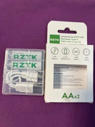 Аккумулятор RZTK Cell Recharge Type-C 2100 мА·ч Li-ion AA 2 шт + зарядный кабель фото от покупателей 3