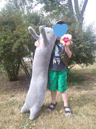 Мягкая игрушка обнимашка антистресс Британский Кот батон 130 см My Kigu Серый (9046)