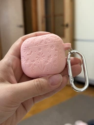 Защитный чехол Deexe Flower Pattern для AirPods 4 - Light Pink