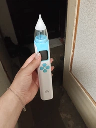 Электронный аспиратор назальный мощный для носа Electric Baby Nasal Aspirator соплеотсос электрический для новорожденных детей с музыкой белый фото от покупателей 10