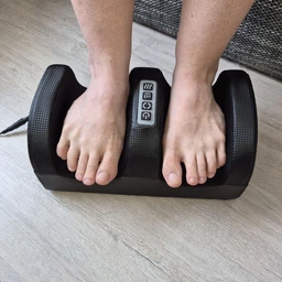 Массажер для ног электрический роликовый с подогревом Foot Massager для массажа стоп и икр с 3 уровнями интенсивности, от сети Черный, WMS-026-Black