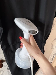Відпарювач одягу ручний вертикальний 1600W для всіх видів тканин курток, піджаків, пальто, тканин, синтетики, фіранок, тюлів, штор, текстилю, чорний фото від покупців 9