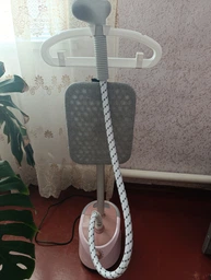 Вертикальный отпариватель для одежды с гладильной доской и утюгом, ручной напольный, 2000 Вт, 1,8 л, для всех видов тканей фото от покупателей 17
