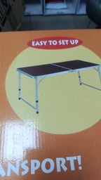 Набор туристический раскладной стол со стульями с зонтом 1.8 м Easy Campi для пикника, кемпинга, рыбалки в чемодане Коричневый фото от покупателей 2