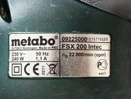 Ексцентрикова шліфувальна машина Metabo FSX 200 Intec 240 Вт (609225500)