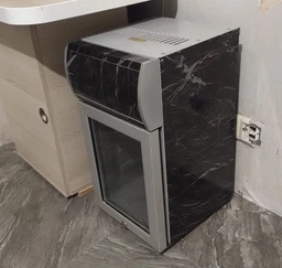 Набор самоклеящаяся ПВХ пленка 2 шт по 0,6х3м, HOME DESIGN, интерьерная, водостойкая, для мебели и кухни, цвет черный мрамор (черная)