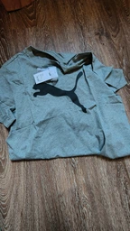 Футболка бавовняна довга чоловіча Puma Ess Tee 68253603 2XL Medium Gray Heather з принтом (4067983302039)