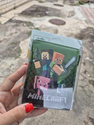 Кошелек детский крипер Minecraft Майнкрафт для мальчика зелёный (AN)34163
