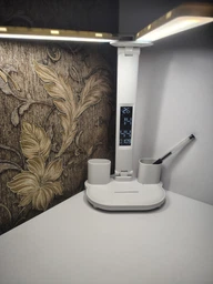 Світлодіодна настільна лампа трансформер на акумуляторі з дисплеєм 12в1 Tech Lamp - багатофункціональна з подвійним джерелом світла, календарем, термометром та тримачем для ручок, біла фото від покупців 7