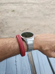 Чоловічий шкіряний браслет Primo Rock Lux 20.5 Red Primo червоний