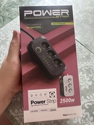 Удлинитель сетевой фильтр 6 метров фильтр питания на 3 розетки 4 USB разъёмами Type-C зарядное устройство переноска 2500 Вт с заземлением и защитой от перегрузки для дома офиса бытовой техники зарядки телефонов планшетов чёрный фото от покупателей 2
