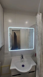 Зеркальный шкафчик MIXXUS PREMIUM ПВХ 80x70 см Белый с LED Touch димером регулятором яркости (616153)