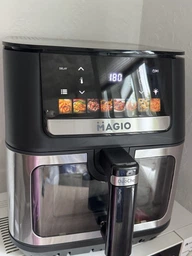 Мультипіч MAGIO DUO CHEF MG-415 10 л 3500 Вт аерогриль аерофритюрниця електропіч 2 ТЕНи верхній і нижній, сенсорний дисплей, 9 програм, дегідратор, сушіння та розморожування, гриль-решітка з керамічним покриттям, силіконова чаша, таймер, відкладений старт фото від покупців 1