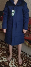 Подростковое зимнее пальто для мальчика Huppa Karlis 12860030-00186 164 см Темный синий/Черный (4741632232310) фото от покупателей 1