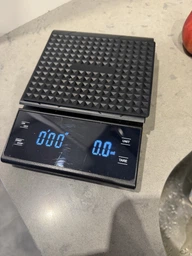 Электронные весы с таймером 0.1–5000 г, сенсорные, LCD-дисплей, функция TARE + силиконовый коврик фото от покупателей 11