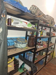 Стеллаж 4P StrongShelf 180Х90X40 см черный, равномерная нагрузка 175кг/полка, общая нагрузка до 875кг