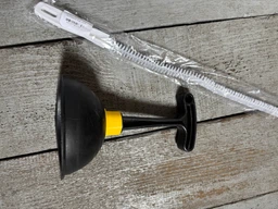 Вантуз универсальный BRS Black-Yellow 12.2 см с резиновым куполом и Т-образной ручкой для раковины ванны душа биде и унитаза
