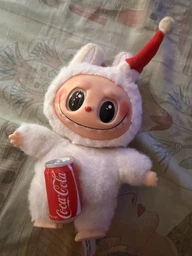 Дитяча м'яка іграшка сюрприз Лабубу Labubu Coca-Cola плюшева, брелок для ключів сумки портфеля для дітей та дорослих 17 см фото від покупців 2