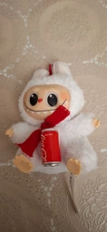 Дитяча м'яка іграшка сюрприз Лабубу Labubu Coca-Cola плюшева, брелок для ключів сумки портфеля для дітей та дорослих 17 см