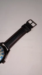 Кожаный ремешок для часов Carbon (20 мм) Black Red (09874-44) фото от покупателей 1