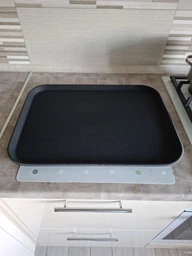 Піднос кухонний прямокутний 51,5х38 см One Chef, з антиковзким покриттям, пластиковий, чорний фото від покупців 1