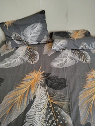 Набор Moon&Star Бязь Gold Люкс Mystic Feathers Простыня 180х220 см + 2 наволочки 50х70 см (MS-880000304)