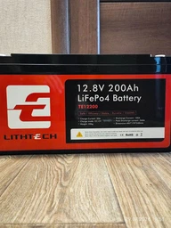 Аккумулятор LiFePO4 LITHTECH 12.8V 200Ah с BMS, BlUETOOTH,GRADE A,литий-железо-фосфатная батарея для ИБП, RV, солнечных систем,