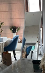Зеркало напольное в полный рост на ножке большое в раме прямоугольное 600х1600 мм Лесовой орех