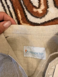 Вишиванка з льону для хлопчиків Trendy Tot 03-01377 бежевий світлий 116 см (6 років)