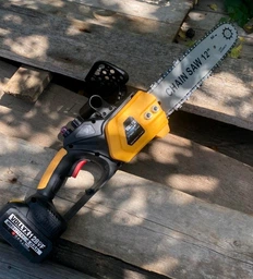 Акумуляторна ланцюгова пила ( пилка ) садова Vollyx Electric Saw з шиною 12" для дерева та гілок, електропила + 2 акумулятори 21В, кейс
