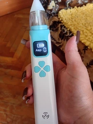 Электронный аспиратор назальный мощный для носа Electric Baby Nasal Aspirator соплеотсос электрический для новорожденных детей с музыкой белый фото от покупателей 3