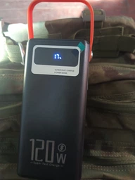 Повербанк Power bank 100000 mAh USB, Type-C, MicroUSB с Led-дисплеем, быстрой зарядкой и встроенными кабелями, белый фото от покупателей 2