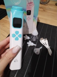 Электронный аспиратор назальный мощный для носа Electric Baby Nasal Aspirator соплеотсос электрический для новорожденных детей с музыкой белый