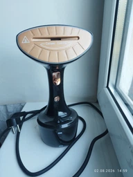 Отпариватель одежды ручной вертикальный 1600W для всех видов тканей курток, пиджаков, пальто, тканей, синтетики, занавесок, тюлей, штор, текстиля, черный фото от покупателей 4