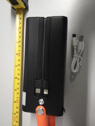 Повербанк Power bank 100000 mAh USB, Type-C, MicroUSB с Led-дисплеем, быстрой зарядкой и встроенными кабелями, белый фото от покупателей 12