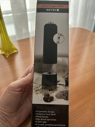 Электрическая мельница для специй Power DISPENER автоматическая перечница, кухонный измельчитель перца White фото от покупателей 3