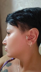 Сережка лабрет зі сталі Spikes LSIL01-1606-STC для пірсингу хряща вуха, хелікса (Сріблястий 6мм) фото від покупців 1