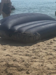 Надувний пляжний матрац туристичний з насосом Intex, матрац для плавання 191 на 99 одномісний велюр