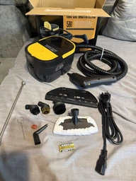 Пароочисник ручний Steam Cleaner 2500 Вт пароочищувач відпарювач UnA парогенератор 26 аксесуарів для прибирання стерилізації від жиру та плісняви для кухні ванної меблів авто вікон чорний з жовтим (281.0041) фото від покупців 1