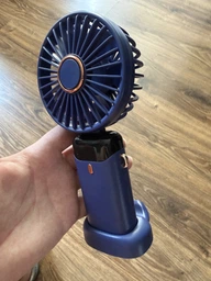 Вентилятор портативный аккумуляторный Led Digital Display Fan USB с подставкой для телефона и дисплеем белый фото от покупателей 3