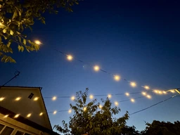 Уличная гирлянда ретро лампочки 30 м 50 LED с тёплым светом декоративная праздничная садовая для дома двора террасы альтанки кафе ресторана свадьбы вечеринок водонепроницаемая стойкая для наружного освещения чёрная IP44 с 2 запасными лампочками (101228) фото от покупателей 1