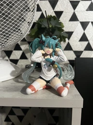 Аниме фигурка Seuno Хацуне Мику Hatsune Miku Neko ver 12 см ПВХ сидячая статуэтка для декора и коллекции (GS905)