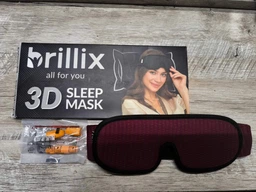 Маска для сна 3D и медитации дышащая повязка breath Brillix на глаза из материала дышащего серая сон маски повязки (AFT-Grey) + Беруши в подарок
